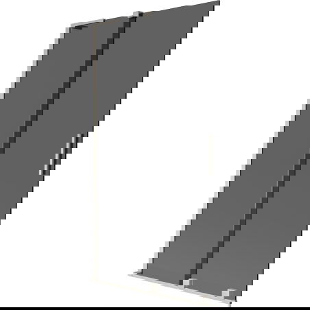 Mexen Velar L vonios ekranas, 2-jų durų, stumdomas, 100 x 150 cm, grafitas, šlifuotas nikelis - 896-100-003-41-97