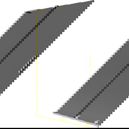 Mexen Velar L vonios sienelė su 2 stumdomais sparnais 110 x 150 cm, grafitas, šlifuotas auksas - 896-110-003-41-55