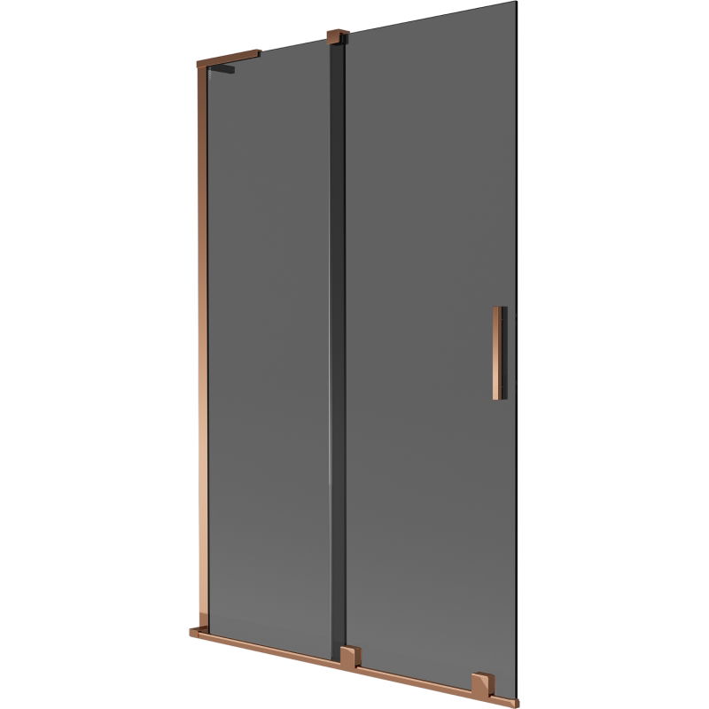 Mexen Velar L vonios pertvara, 2 sparnų stumdomas 110 x 150 cm, grafitas, rožinis auksas - 896-110-003-41-60