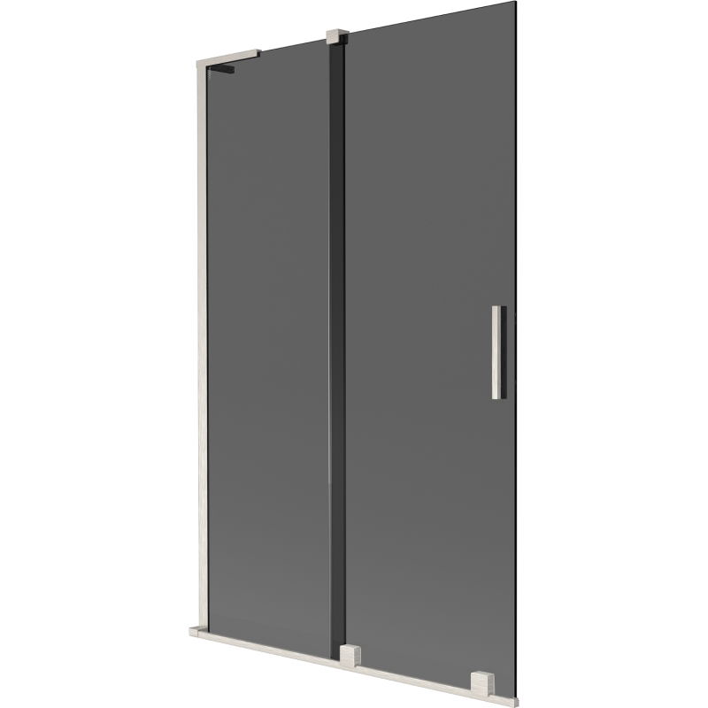 Mexen Velar L voniaus širmas 2-durų stumdomas 110 x 150 cm, grafitas, šlifuotas nikelis - 896-110-003-41-97