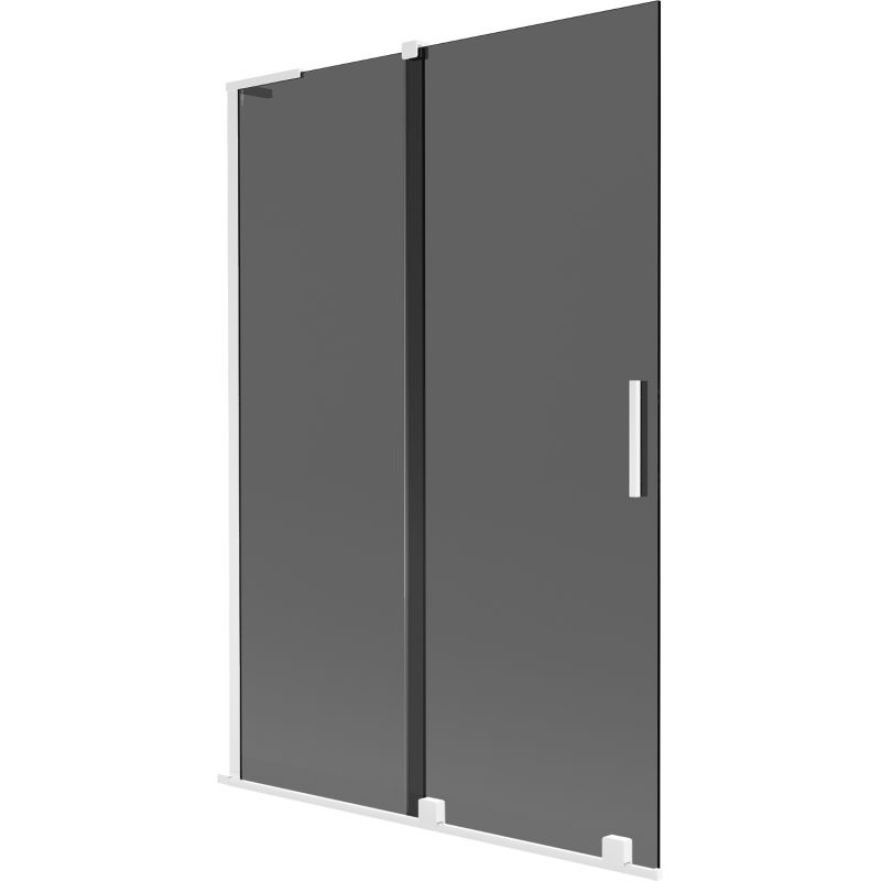 Mexen Velar L vonios pertvara su 2 stumdomais durimis 120 x 150 cm, grafitas, balta - 896-120-003-41-20