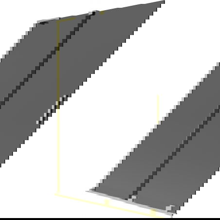 Mexen Velar L vonios kambario dušo sienelė 2-dalių stumdomas 120 x 150 cm, grafitas, auksinis šlifuotas - 896-120-003-41-55