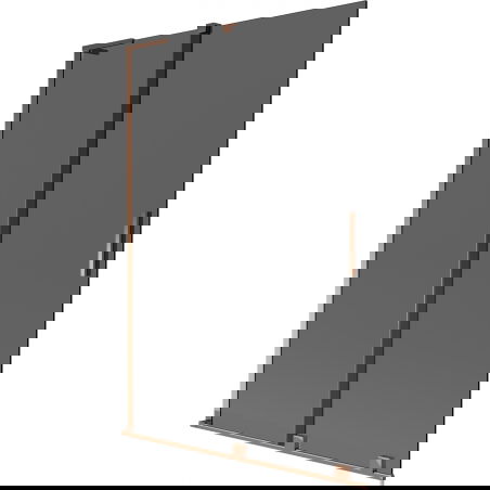 Mexen Velar L vonios sienelė 2 dalių stumdoma 120 x 150 cm, grafitas, rožinis auksas - 896-120-003-41-60