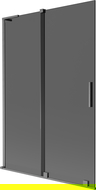 Mexen Velar L vonios sienelė 2-dalių slankiojanti 120 x 150 cm, grafitas, šlifuotas ginklų pilkumas - 896-120-003-41-66