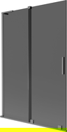 Mexen Velar L vonios sienelė su 2 stumdomais sparnais 120 x 150 cm, grafitas, ginklo metalas - 896-120-003-41-95