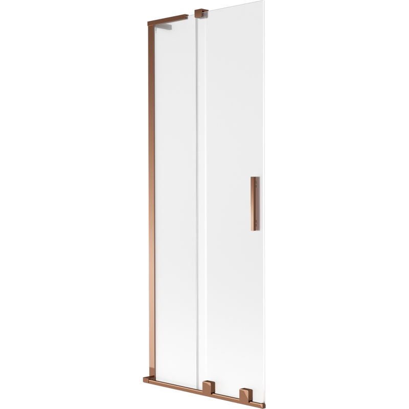 Mexen Velar L vonios ekrano 2 dalių slankusis 70 x 150 cm, matinė, rožinis auksas - 896-070-003-31-60