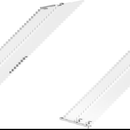 Mexen Velar L vonios sienelė, 2 dalių stumdomas, 75 x 150 cm, matinė, chromas - 896-075-003-31-01