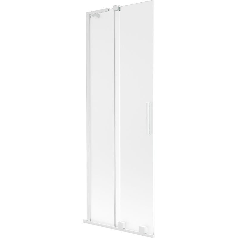 Mexen Velar L vonios sienelė 2 dalių stumdomos 75 x 150 cm, matinės, baltos - 896-075-003-31-20