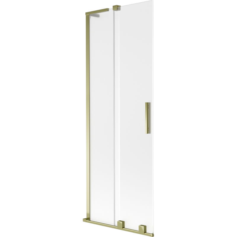 Mexen Velar L 2-dalių stumdomas vonios ekranas 75 x 150 cm, matinė, auksinė - 896-075-003-31-50