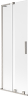 Mexen Velar L vonios pertvara, 2-jų dalių stumdomo tipo 75 x 150 cm, matinė, šlifuotas nikelis - 896-075-003-31-97