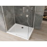 Mexen Omega slanki dušo kabina 130 x 100 cm, permatoma, chromuota + dušo padėklas Flat - 825-130-100-01-00-4010