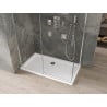 Mexen Omega stumdoma dušo kabina 140 x 70 cm, Skaidrus, Chromo + dušo padėklas Flat - 825-140-070-01-00-4010