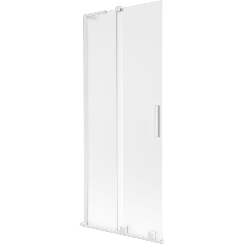 Mexen Velar L vonios sienelė, 2-stumdomos durys, 80 x 150 cm, matinė, balta - 896-080-003-31-20