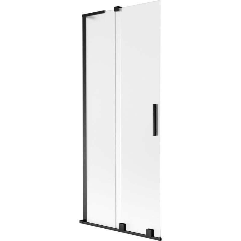 Mexen Velar L vonios pertvara, 2-duris, slankiojama, 80 x 150 cm, matinis, juodas - 896-080-003-31-70