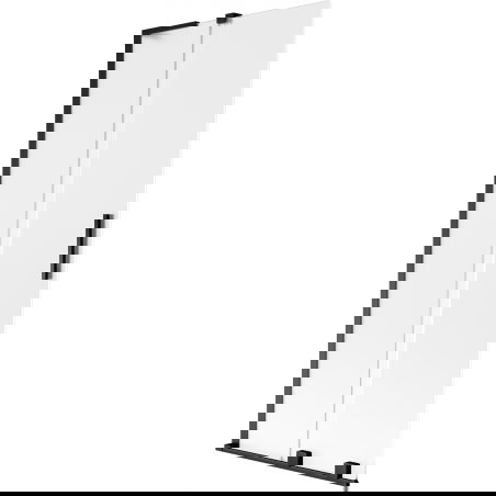 Mexen Velar L vonios pertvara, 2-duris, slankiojama, 80 x 150 cm, matinis, juodas - 896-080-003-31-70