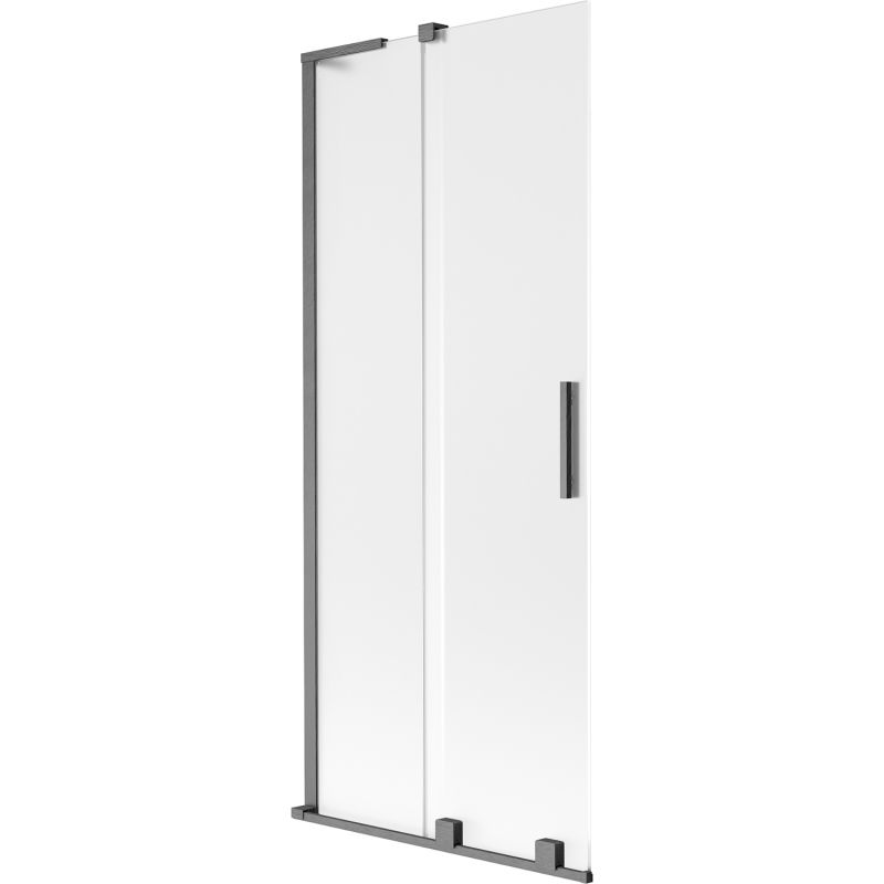 Mexen Velar L vonios ekrano dviejų sparnų stumdomas 85 x 150 cm, šerkšnas, šlifuota šautuvo pilka - 896-085-003-31-66