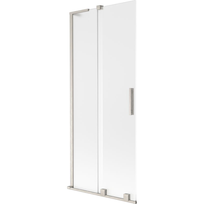Mexen Velar L vonios ekranas, 2 dalių, stumdomas 85 x 150 cm, matinė, šlifuotas nikelis - 896-085-003-31-97