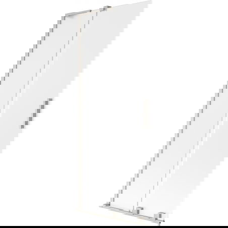 Mexen Velar L stacionari vonios ekranas, 2-dalinis, stumdomas 85 x 150 cm, matinis, šlifuotas nikelis - 896-085-003-31-97