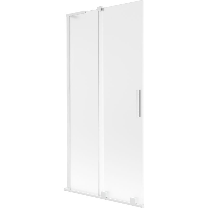 Mexen Velar L vonios sienelė 2-gabaliukų stumdomas 90 x 150 cm, matinė, balta - 896-090-003-31-20