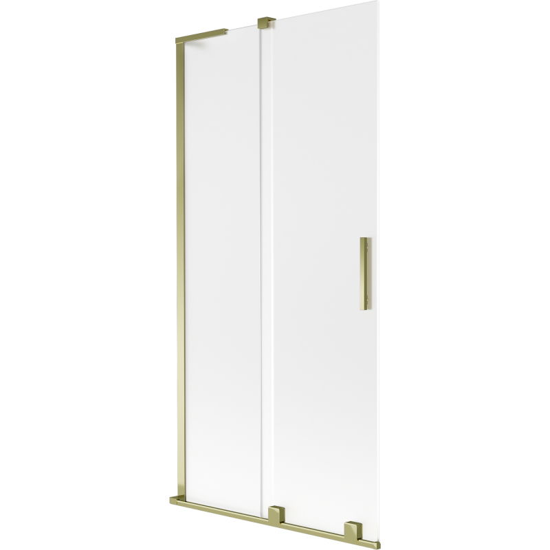 Mexen Velar L vonios ekrano 2 dalių stumdomos durys, 90 x 150 cm, matinės, auksinės - 896-090-003-31-50