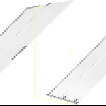 Mexen Velar L vonios ekrano 2-durų slankus 90 x 150 cm, matinė, auksinė šukuota - 896-090-003-31-55