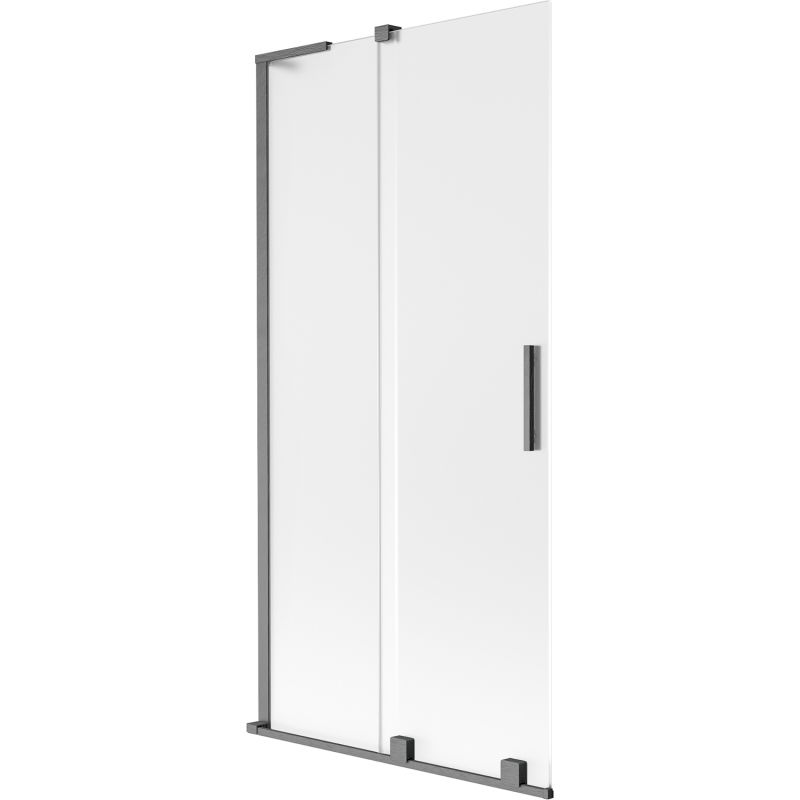 Mexen Velar L vonios sienelė 2 dalių stumdomas 90 x 150 cm, matinė, šlifuota pilka spalva - 896-090-003-31-66