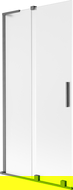 Mexen Velar L vonios sienelė, 2 varstomos durys, stumdomos, 90 x 150 cm, matinės, ginklų pilkai šlifuota - 896-090-003-31-66