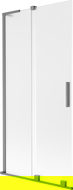 Mexen Velar L vonios ekrano 2-durų stumdomas 90 x 150 cm, šalna, ginklo metalo - 896-090-003-31-95