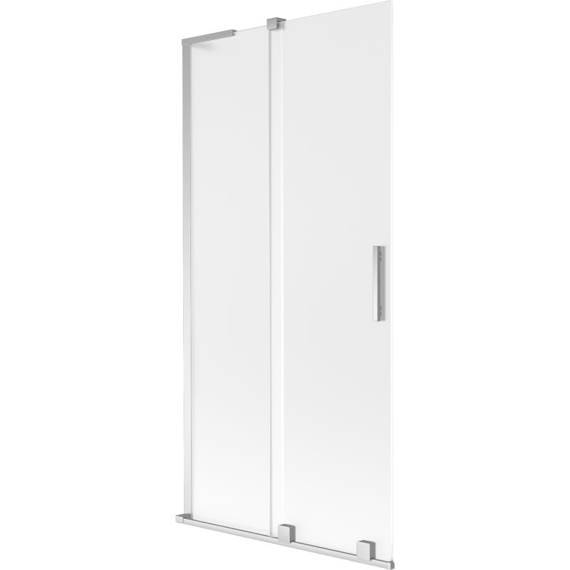 Mexen Velar L vonios sienelė 2 dalių stumdomas 95 x 150 cm, matinė, chromas - 896-095-003-31-01