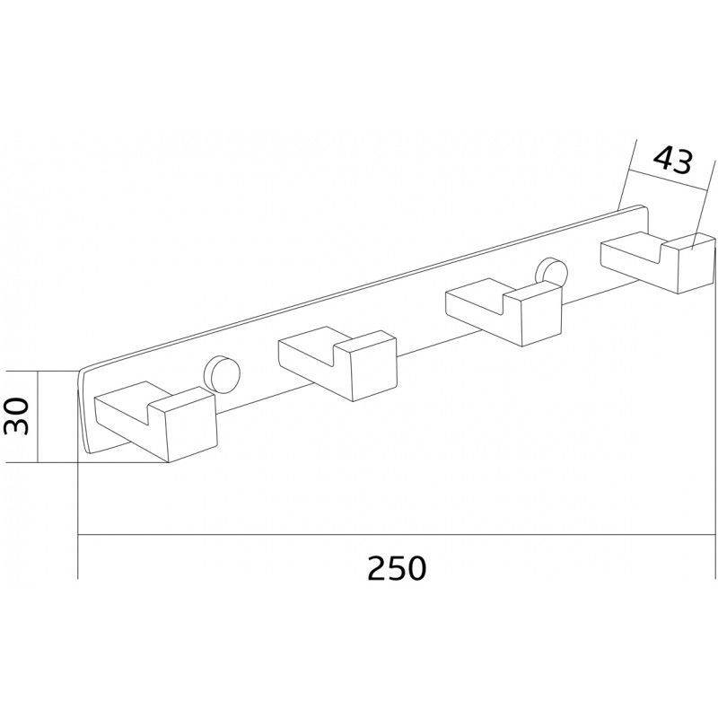 Mexen keturkampis rankšluosčių kabliukas, juodas - 709264-70