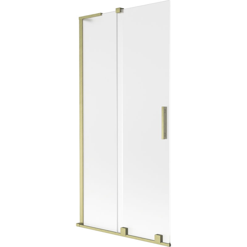 Mexen Velar L vonios užuolaida, 2-jų dalių, slankiojančios, 95 x 150 cm, matinės, auksinis šlifuotas - 896-095-003-31-55