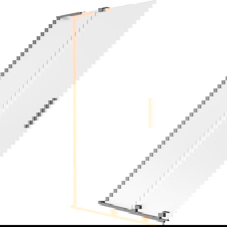 Mexen Velar L dviejų dalių slankus vonios sienelė 95 x 150 cm, matinė, šlifuoto vario - 896-095-003-31-65