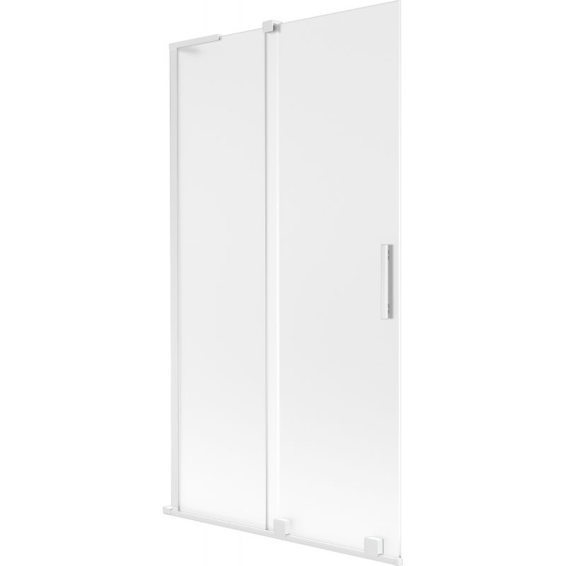 Mexen Velar L vonios pertvara 2-jų durų stumdomas 100 x 150 cm, matinė, balta - 896-100-003-31-20