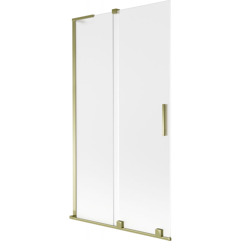 Mexen Velar L vonios kambario uždanga, 2-durų stumdomoji 100 x 150 cm, matinė, auksinė - 896-100-003-31-50