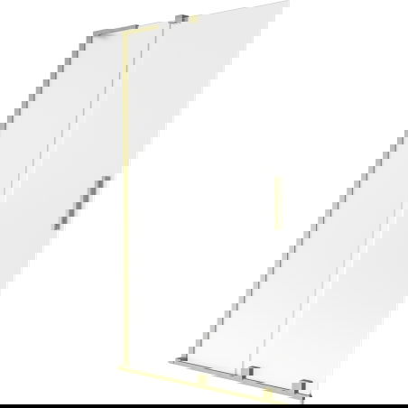 Mexen Velar L vonios pertvara dviejų durų slankiojančios 100 x 150 cm, matinė, auksinis šepečiuotas - 896-100-003-31-55