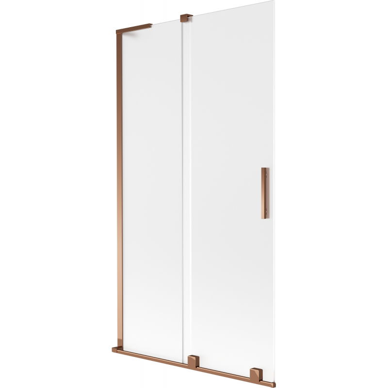 Mexen Velar L vonios ekranas 2-dalių stumdomas 100 x 150 cm, matinė, rožinis auksas - 896-100-003-31-60