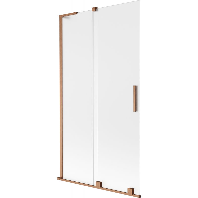 Mexen Velar L vonios uždanga, 2 dalių, slankiojanti, 100 x 150 cm, matinė, šepečiu šlifuotas varis - 896-100-003-31-65