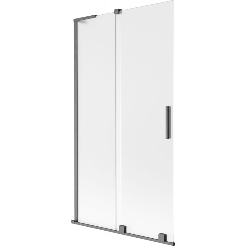 Mexen Velar L vonios pertvara, 2 dalių, slankiojanti, 100 x 150 cm, matiniai, šepečiu šlifuoti gun gray - 896-100-003-31-66