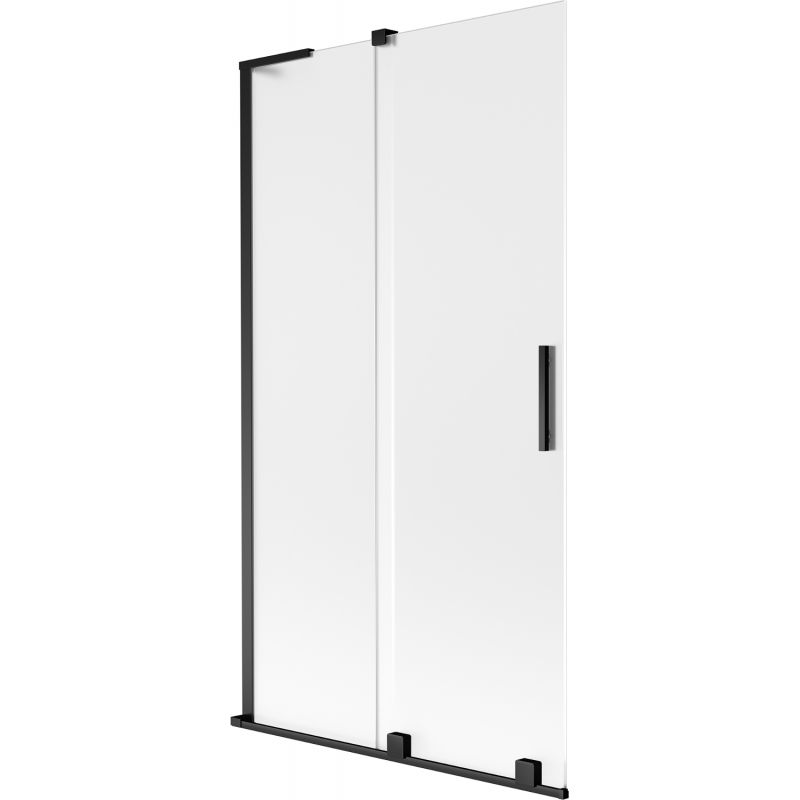 Mexen Velar L vonios ekrano 2 dalių stumdomas 100 x 150 cm, matinė, juoda - 896-100-003-31-70