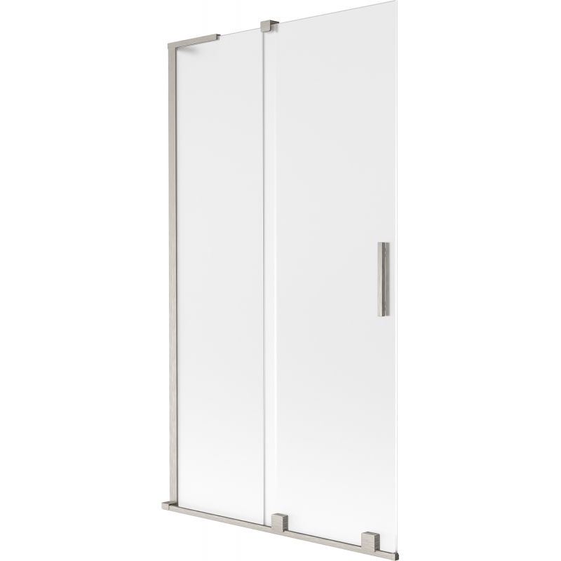 Mexen Velar L vonios sienelė, 2-jų dalių stumdomas 100 x 150 cm, matinės spalvos, šlifuotas nikelis - 896-100-003-31-97