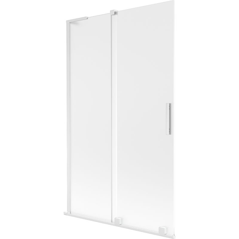 Mexen Velar L vonios sienelė 2-dalių stumdomas 110 x 150 cm, matinė, balta - 896-110-003-31-20