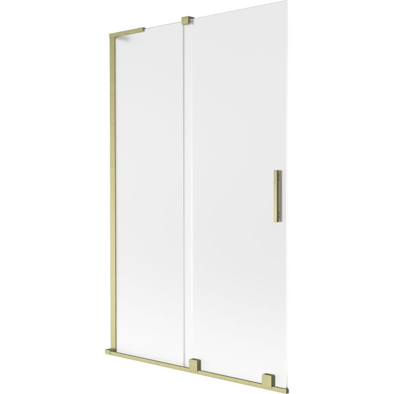 Mexen Velar L vonios pertvara, 2 dalių, stumdoma, 110 x 150 cm, matinis, auksinis šlifuotas - 896-110-003-31-55