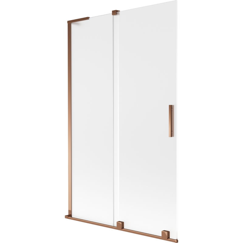 Mexen Velar L vonios uždanga su dviem stumdomais sparnais 110 x 150 cm, matinė, rožinis auksas - 896-110-003-31-60