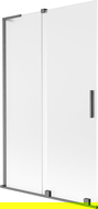 Mexen Velar L vonios ekranas, 2-jų durų slankiojančios, 110 x 150 cm, matinė, šlifuota gun gray - 896-110-003-31-66