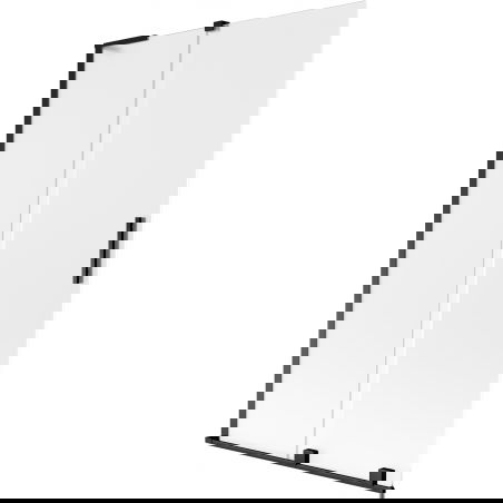 Mexen Velar L vonios pertvara, 2 sparnų slankiojanti 110 x 150 cm, matinė, juoda - 896-110-003-31-70
