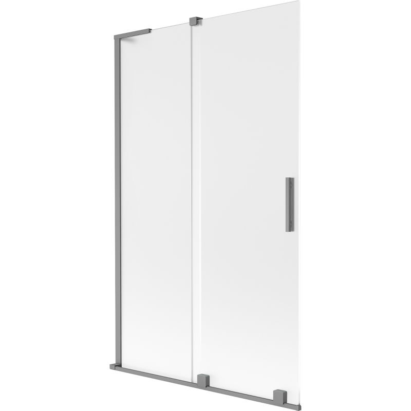 Mexen Velar L vonios ekranas, 2 dalių, stumdomas, 110 x 150 cm, matinė, tamsus metalas - 896-110-003-31-95