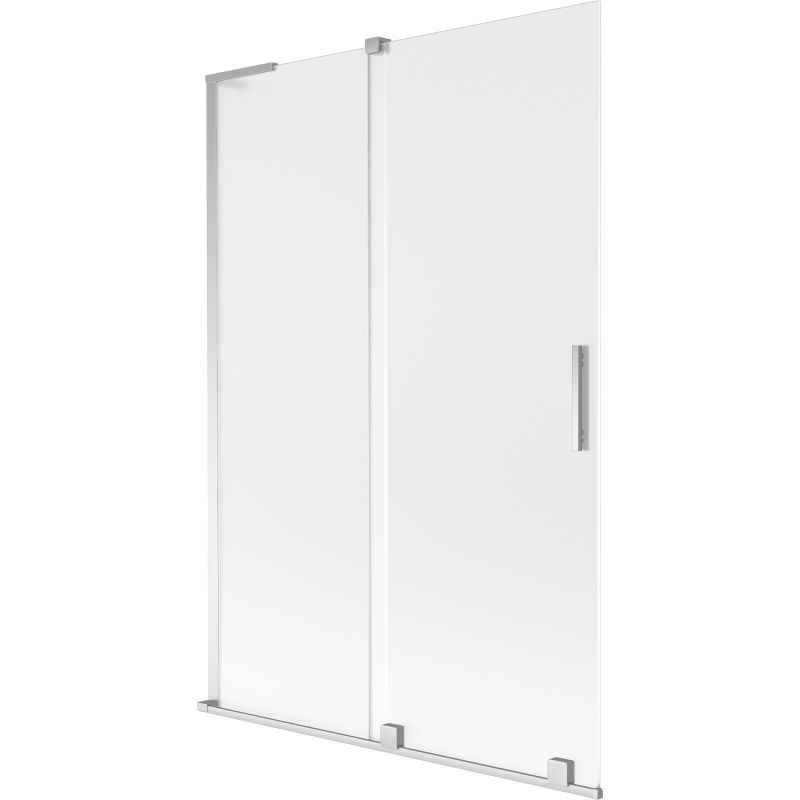 Mexen Velar L vonios sienelė 2-dalių stumdoma 120 x 150 cm, šerkšnas, chromas - 896-120-003-31-01