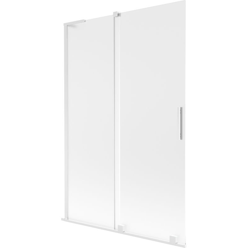Mexen Velar 2-jų durų stumdomas vonios pertvaras 120 x 150 cm, matinė, balta - 896-120-003-31-20