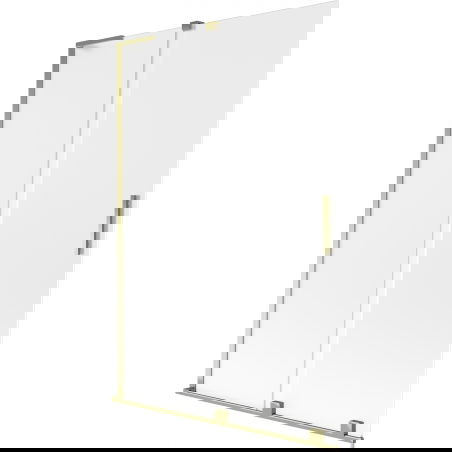 Mexen Velar L vonios ekrano 2-durų stumdomas 120 x 150 cm, matinis, auksinis - 896-120-003-31-50