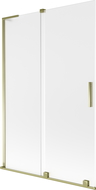 Mexen Velar L vonios ekrano 2-durų stumdomas 120 x 150 cm, matinis, auksinis - 896-120-003-31-50